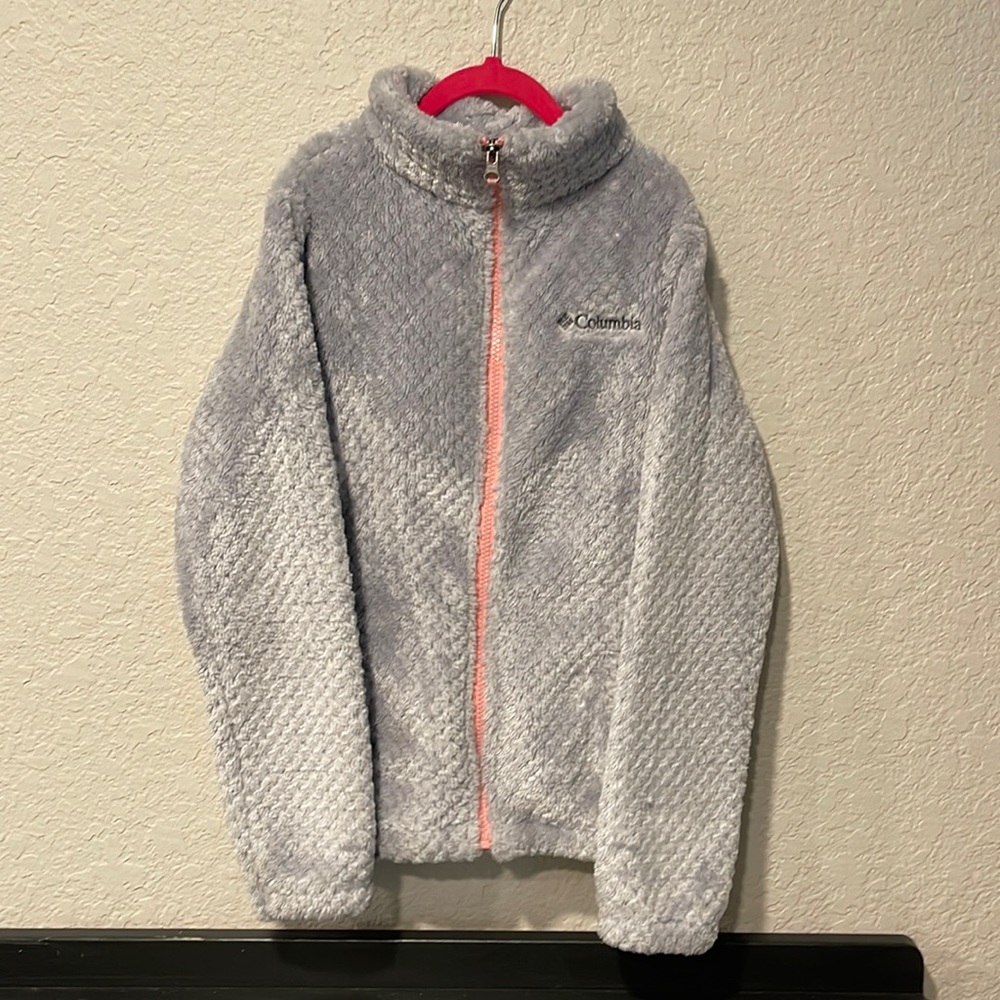 Big girls, mock neck, Columbia fleece.